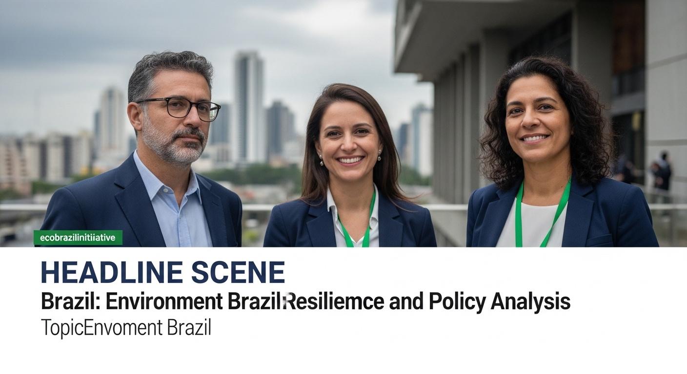 Brazilian landscape showing environmental resilience with forests, rivers, and renewable energy infrastructure.