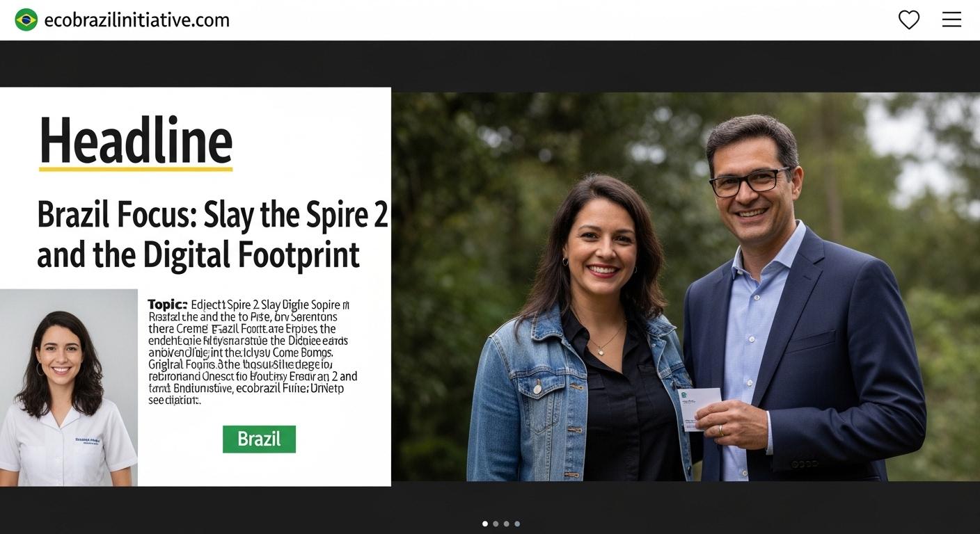 Editorial illustration of Slay the Spire 2 release timing and Brazil's digital energy footprint.