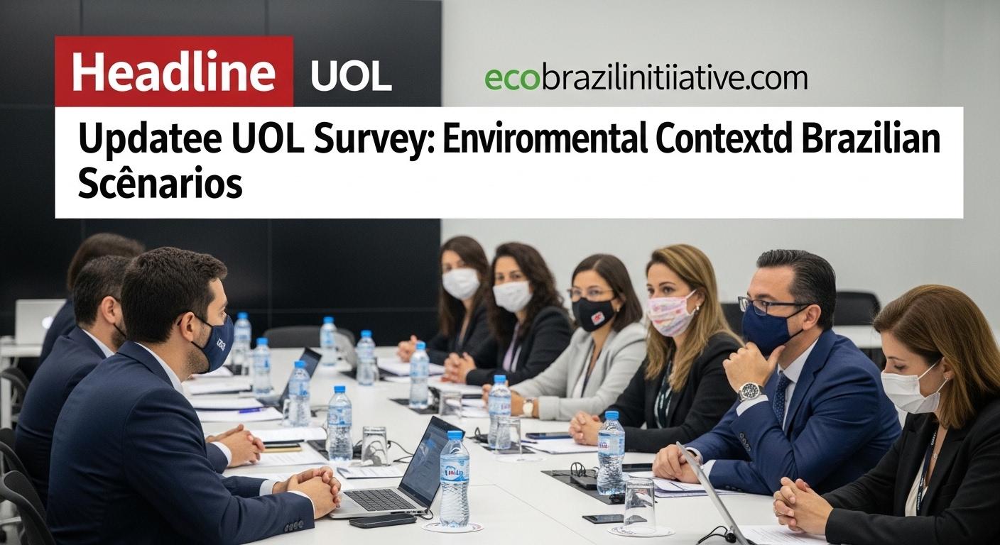 Newsroom analyst evaluating environmental poll coverage with a focus on enquete uol atualizada in Brazil.