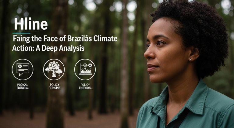 Editorial image illustrating Brazil's climate policy and forest conservation